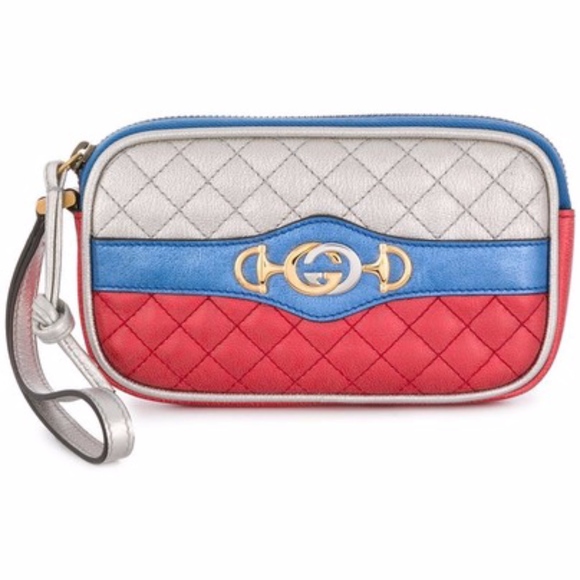 Gucci Handbags - NWT! GUCCI Trapuntata Multicolor Leather Wristlet